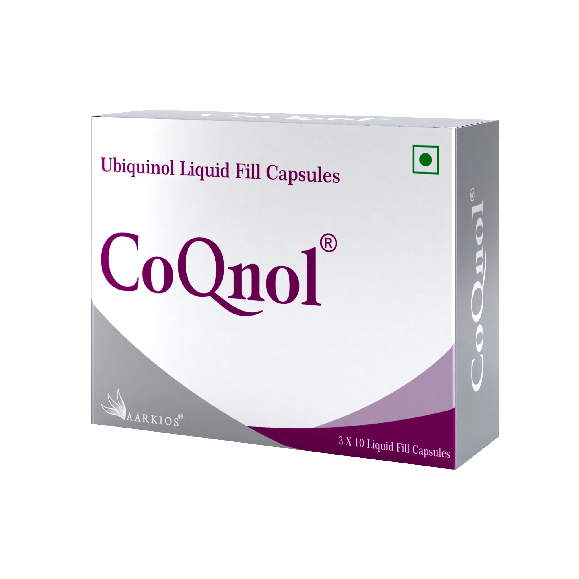 Aarkios CoQnol Ubiquinol Capsules 100 mg I 10 Liquid Fill Capsules