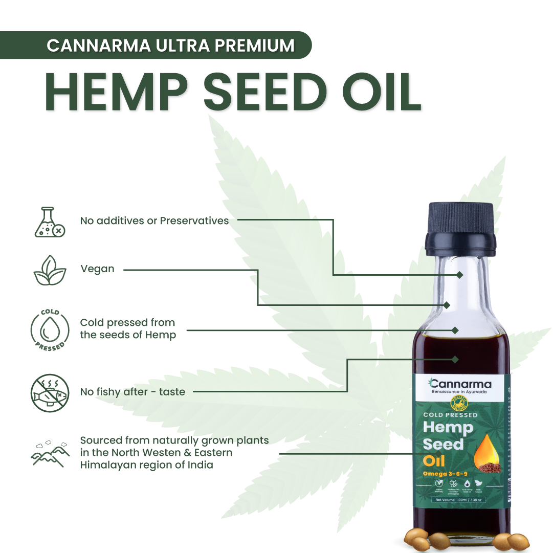 Cannarma Ultra Premium Hemp Seed Oil | 100% Pure & Organic - 100ml