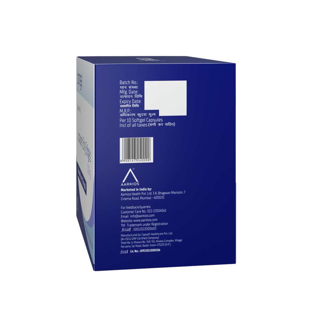 Aarkios Icomega Icosapent Ethyl Softgels 1000mg (10caps)