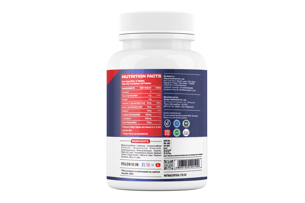 FB Nutrition NO2 Nitrex Pump - 60 Tablets