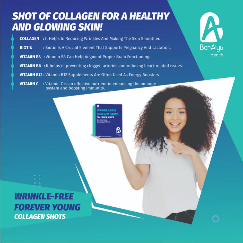 Bonaiyu Wrinkle-free Forever Young Collagen Shots (Pack of 6) (45ml each)
