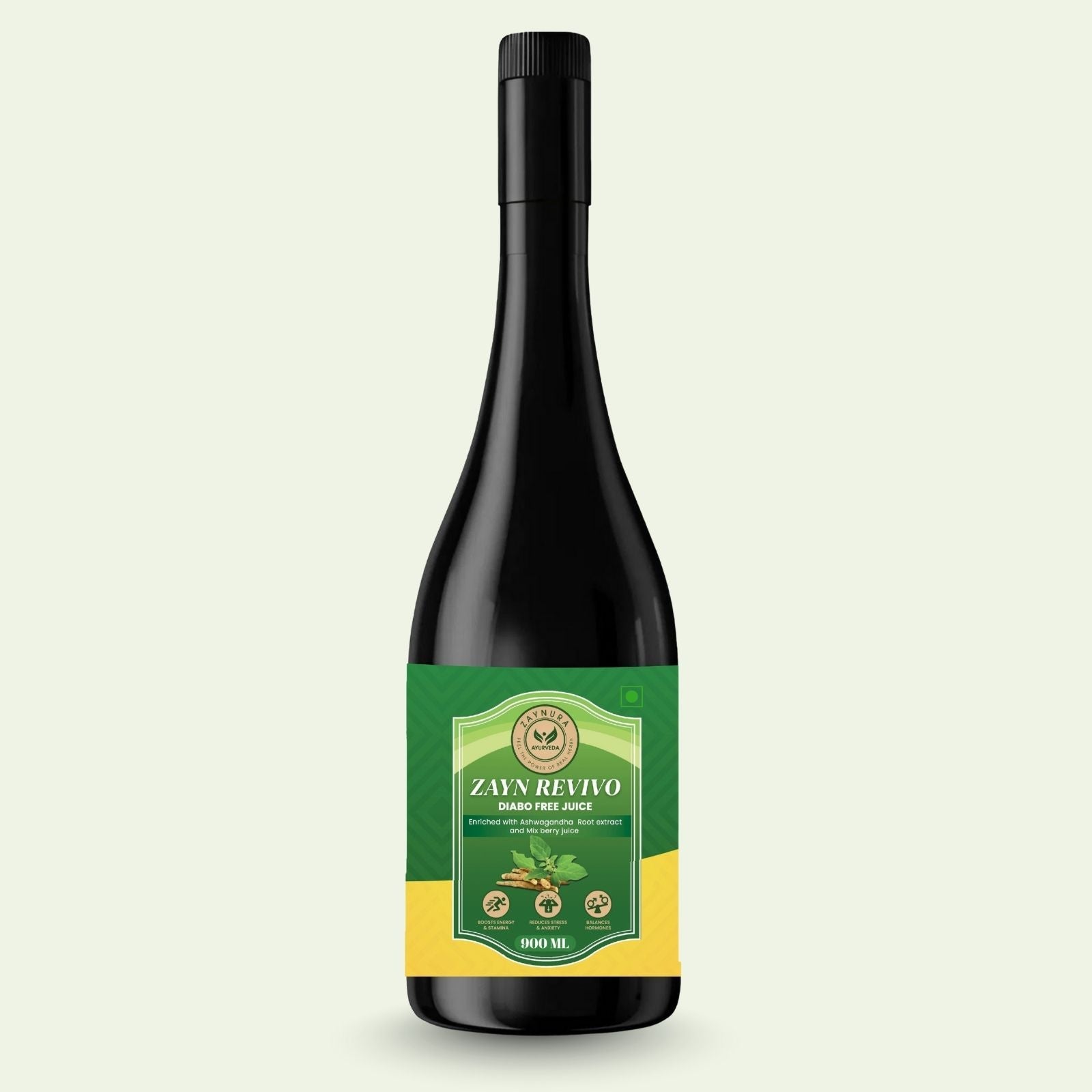 Zayn Revivo Diabo Free Juice | Ayurvedic Juice for Blood Sugar Balance & Diabetic Neuropathy | With Gudmar, Karela, Jamun, Ashwagandha | Mix Berry Flavour | 900 ml