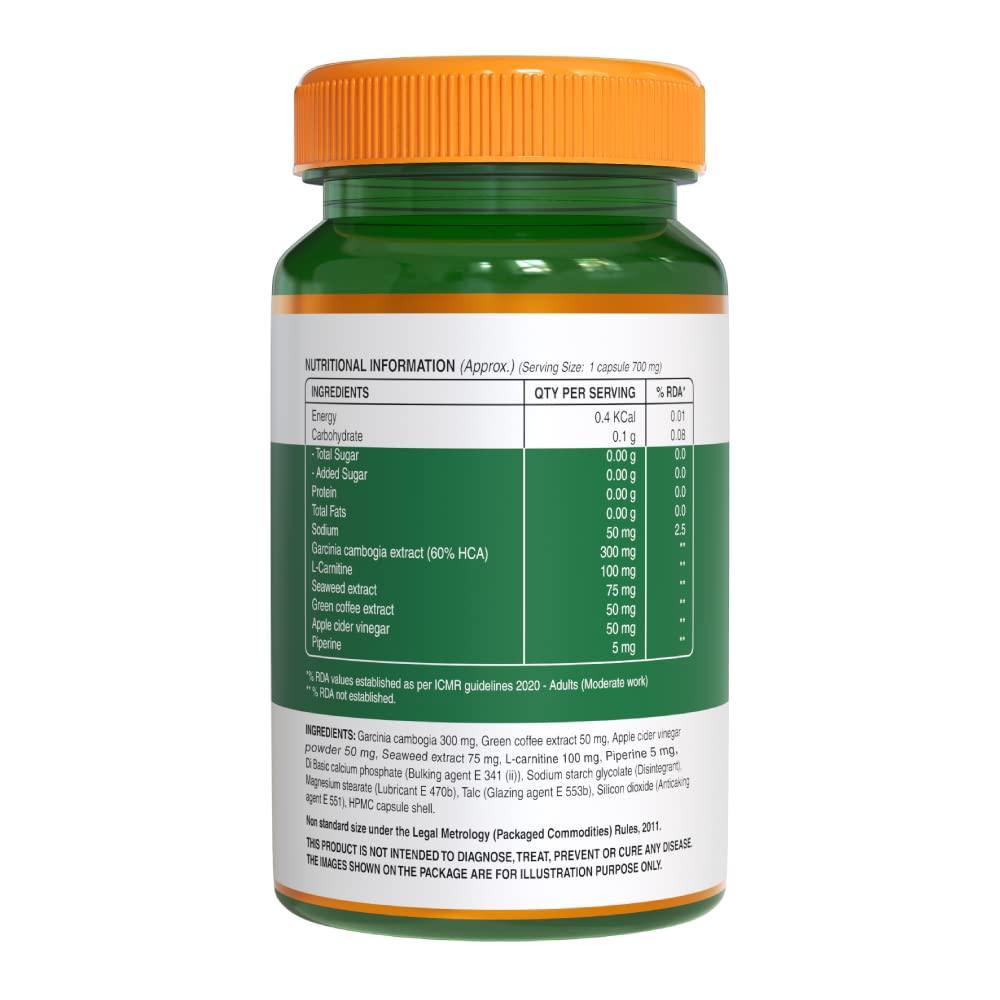 Pure Nutrition Garcinia Cambogia 700mg Capsules with Green Coffee and Seaweed Extract - 60 Vegetarian Capsules