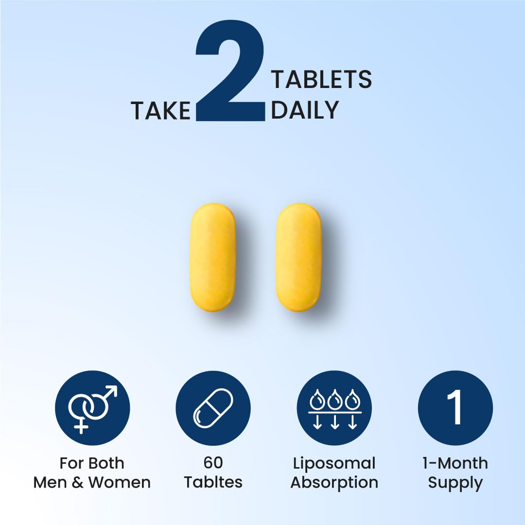 ZEROHARM Holistic Curcumin Tablets with 95% Curcuminoids & Piperine - Turmeric Supplement for Joints, Immunity for Men, Women - Nano Formulated 60 Tablets