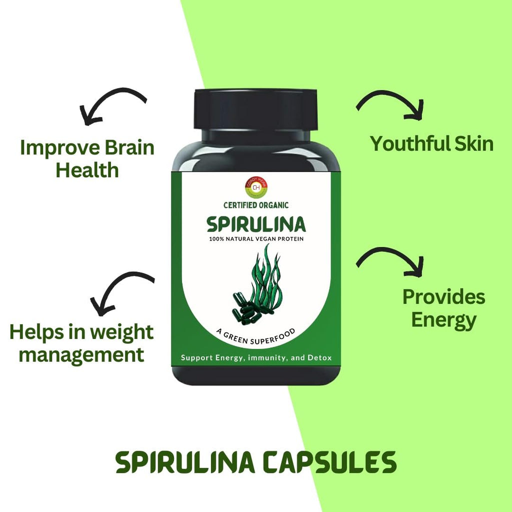 Cordy Herb Spirulina Vegan Capsule | Dietary Supplement to Support Energy and Detox | Multivitamins Supplement