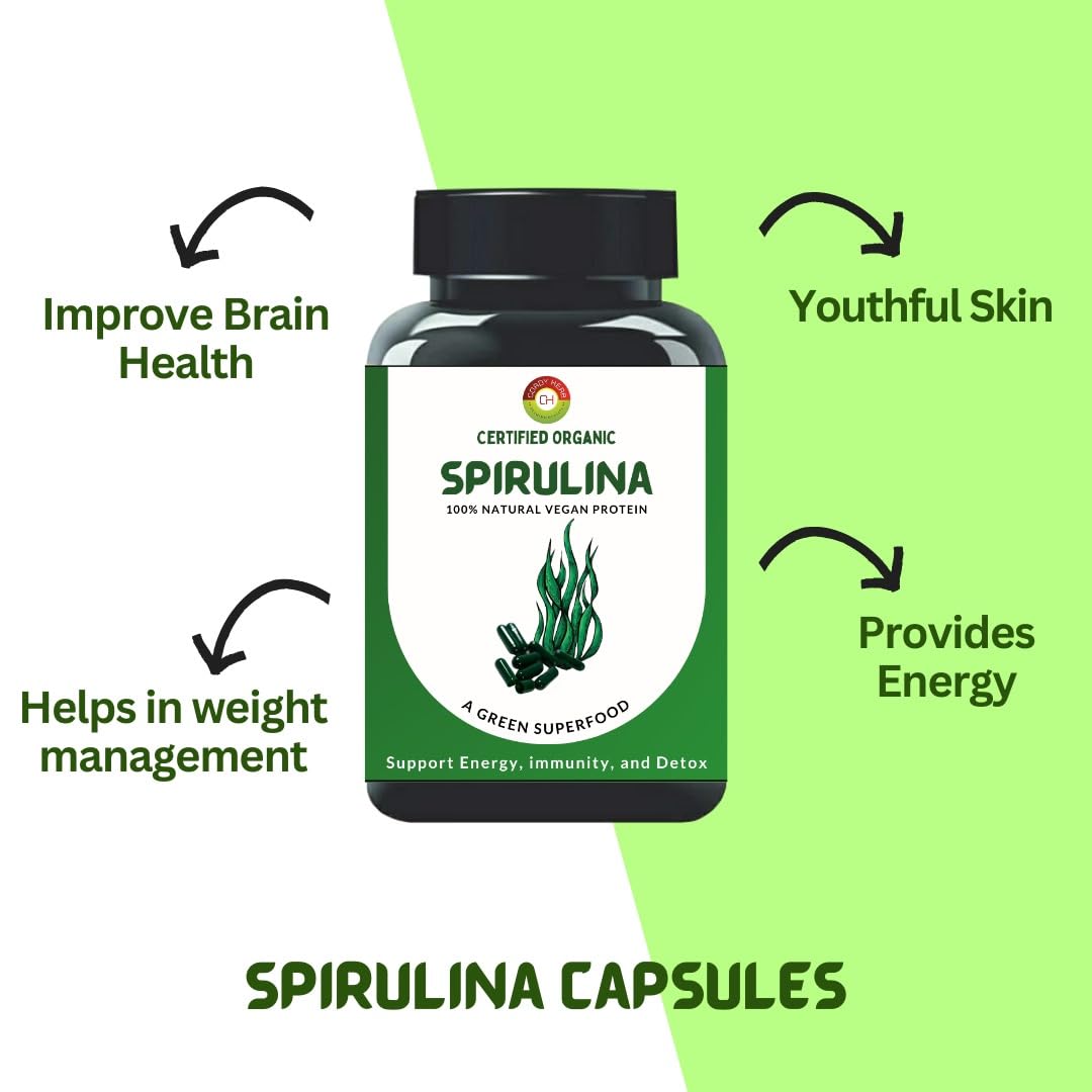 Cordy Herb Spirulina Vegan Capsule | Dietary Supplement to Support Energy and Detox | Multivitamins Supplement