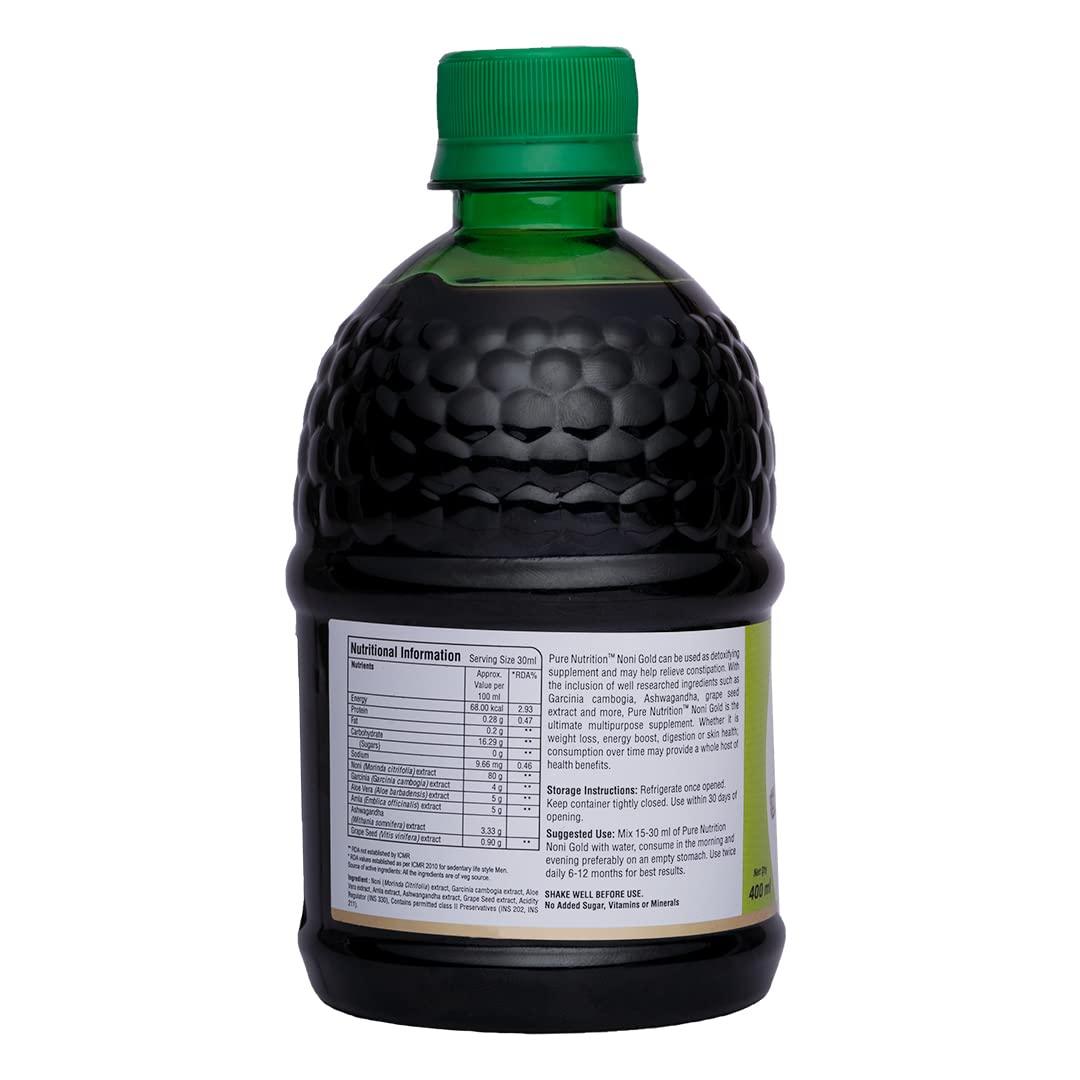 Pure Nutrition Noni Gold Juice - Promotes Detoxification & Helps to Boost Immunity, 400 ml