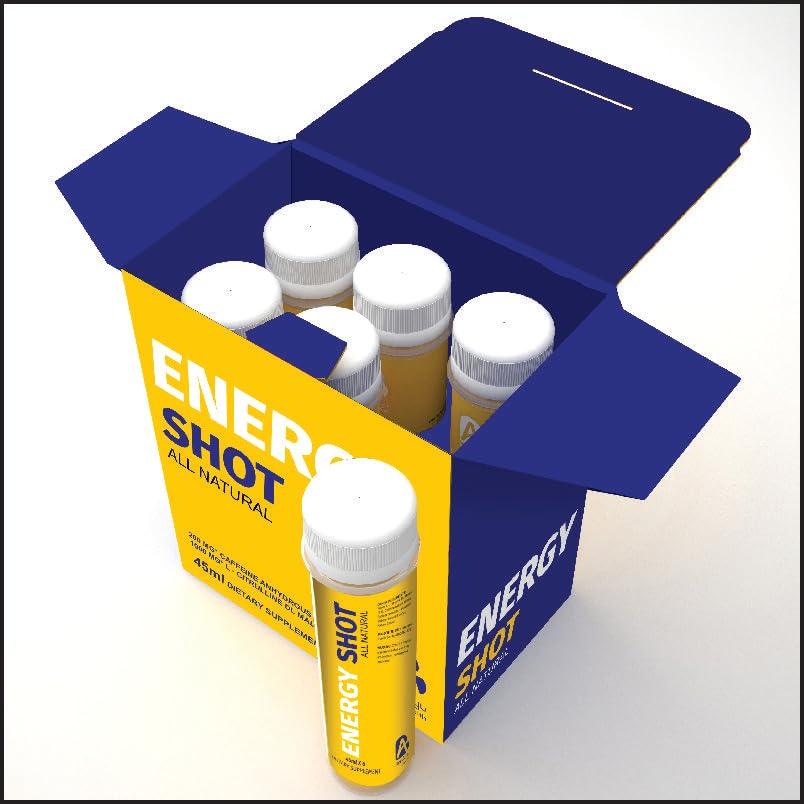 Bonaiyu Energy Shot All Natural With 1000Mg L-Citrulline - 6 Pet Bottles