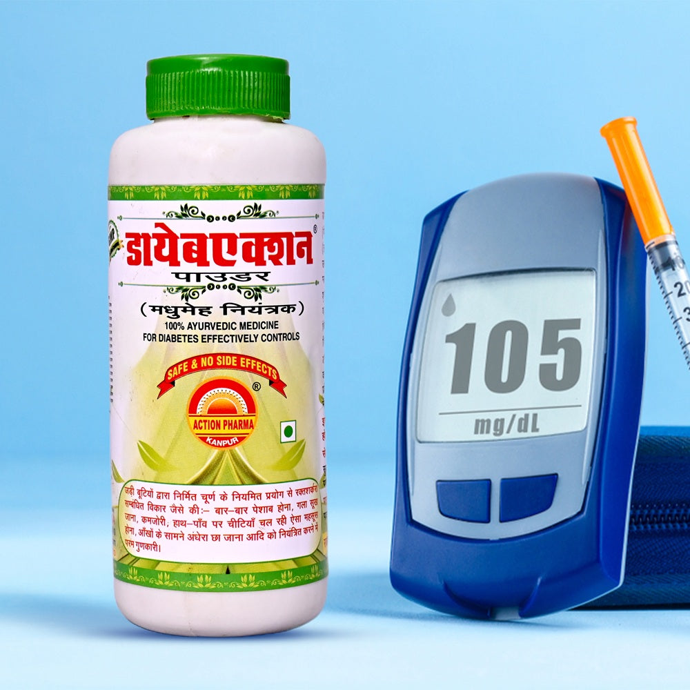 Action Pharma Diabaction Powder For Diabetes Effectively Controls - 100 GM