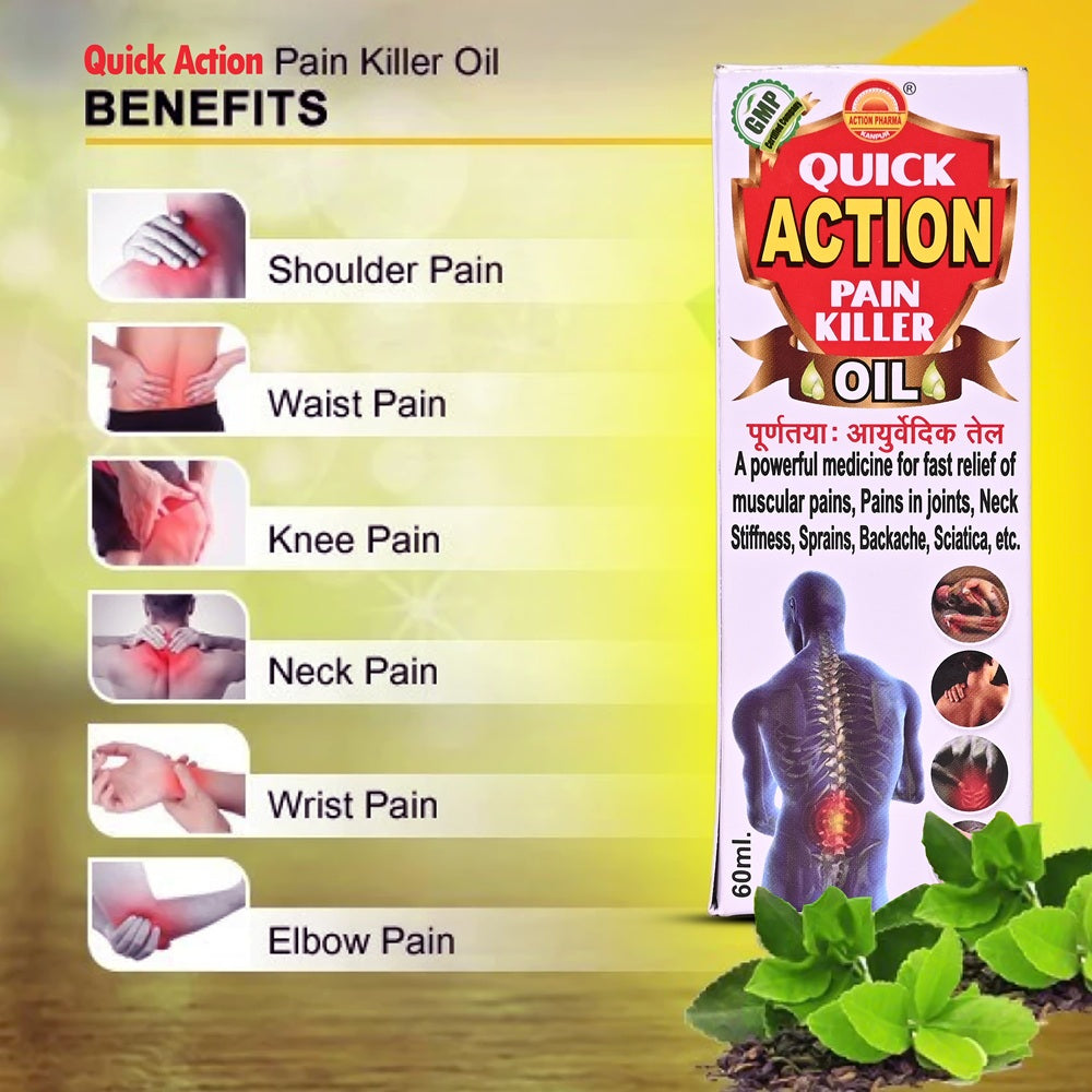 Action Pharma Quick Action Pain Killer Oil (60ml)