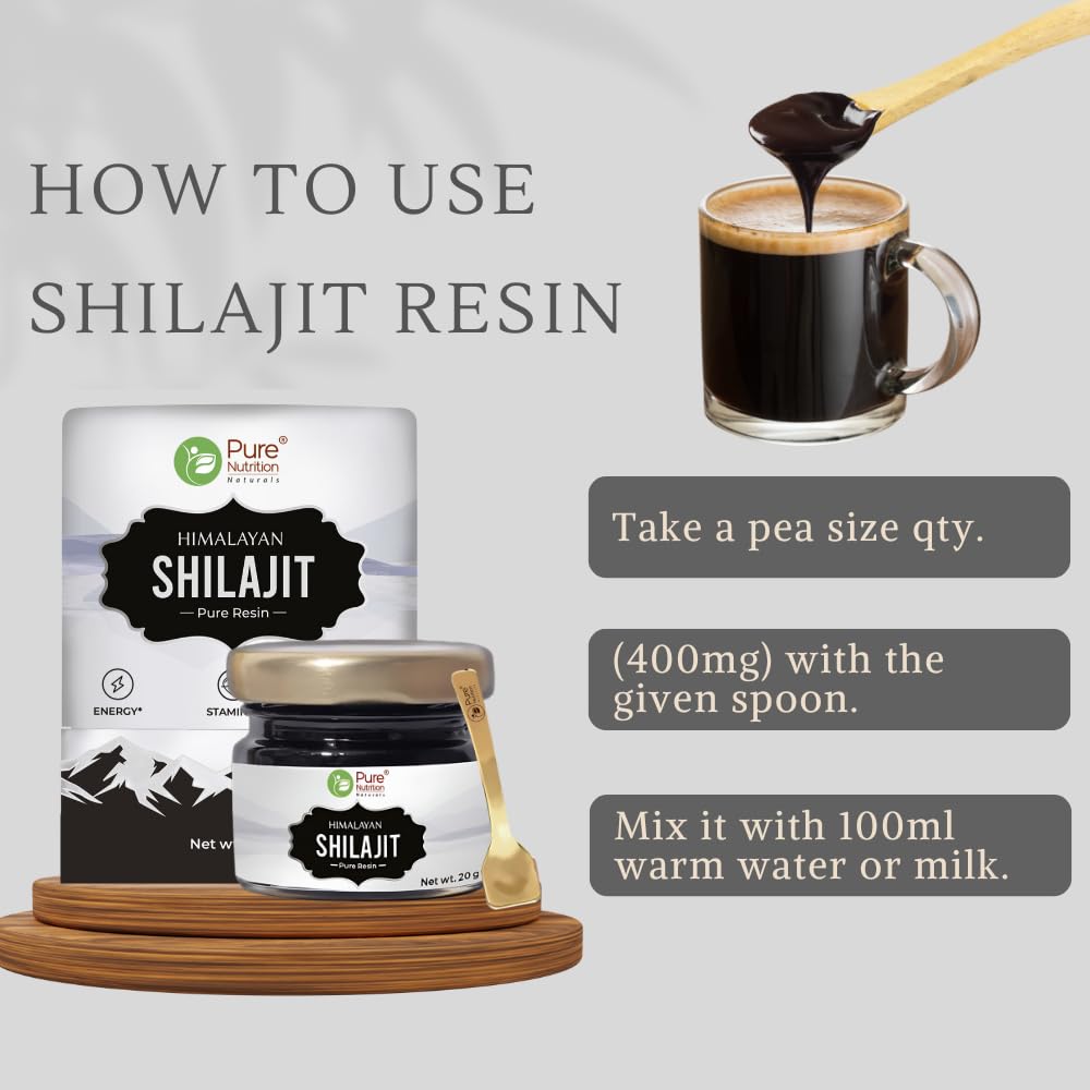 Pure Nutrition Shilajit Resin – Pure Himalayan Extract 20g
