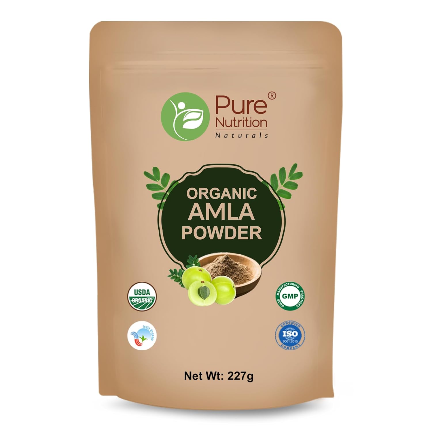 Pure Nutrition Organic Amla Powder - 227g | Supports Immunity, Digestion, and Hair Health