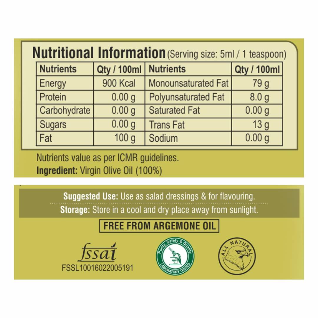Pure Nutrition Raw Cold Pressed Virgin Olive Oil
