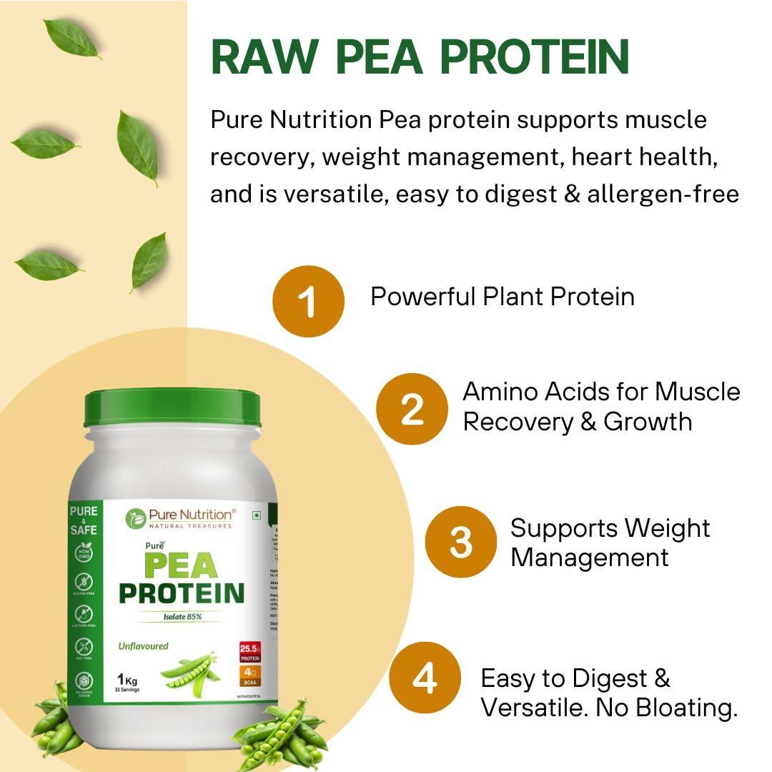 Pure Nutrition Pea Protein Isolate Powder - 1kg