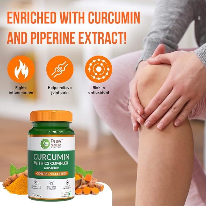 Pure Nutrition Curcumin with C3 Complex 760mg Veg Capsule
