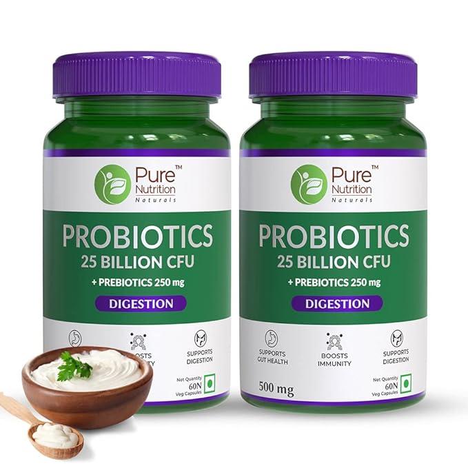 Pure Nutrition Probiotics 25 Billion CFU 500mg Veg Capsule