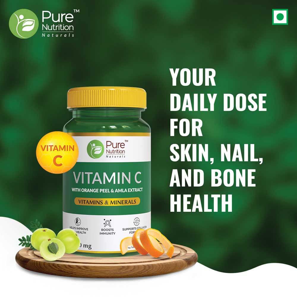 Pure Nutrition Vitamin C 1250mg Veg Tablet - 60 Tablets