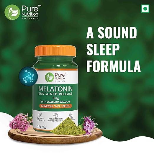 Pure Nutrition Melatonin Sustained Release 550mg Veg Tablet