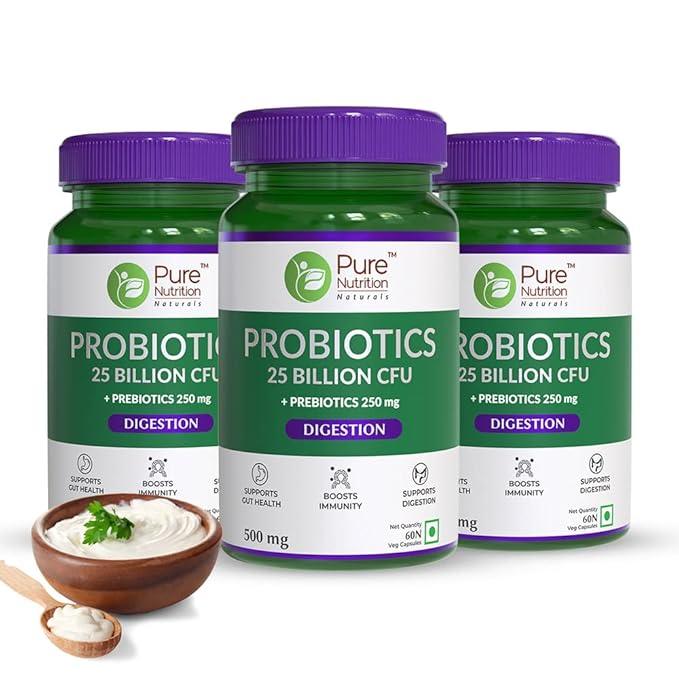 Pure Nutrition Probiotics 25 Billion CFU 500mg Veg Capsule