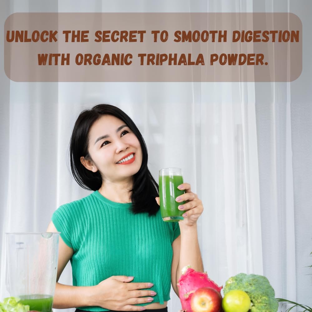 Pure Nutrition Organic Triphala Powder - 227g | 100% Pure and Natural | Supports Digestion, Detoxification, and Overall Wellness