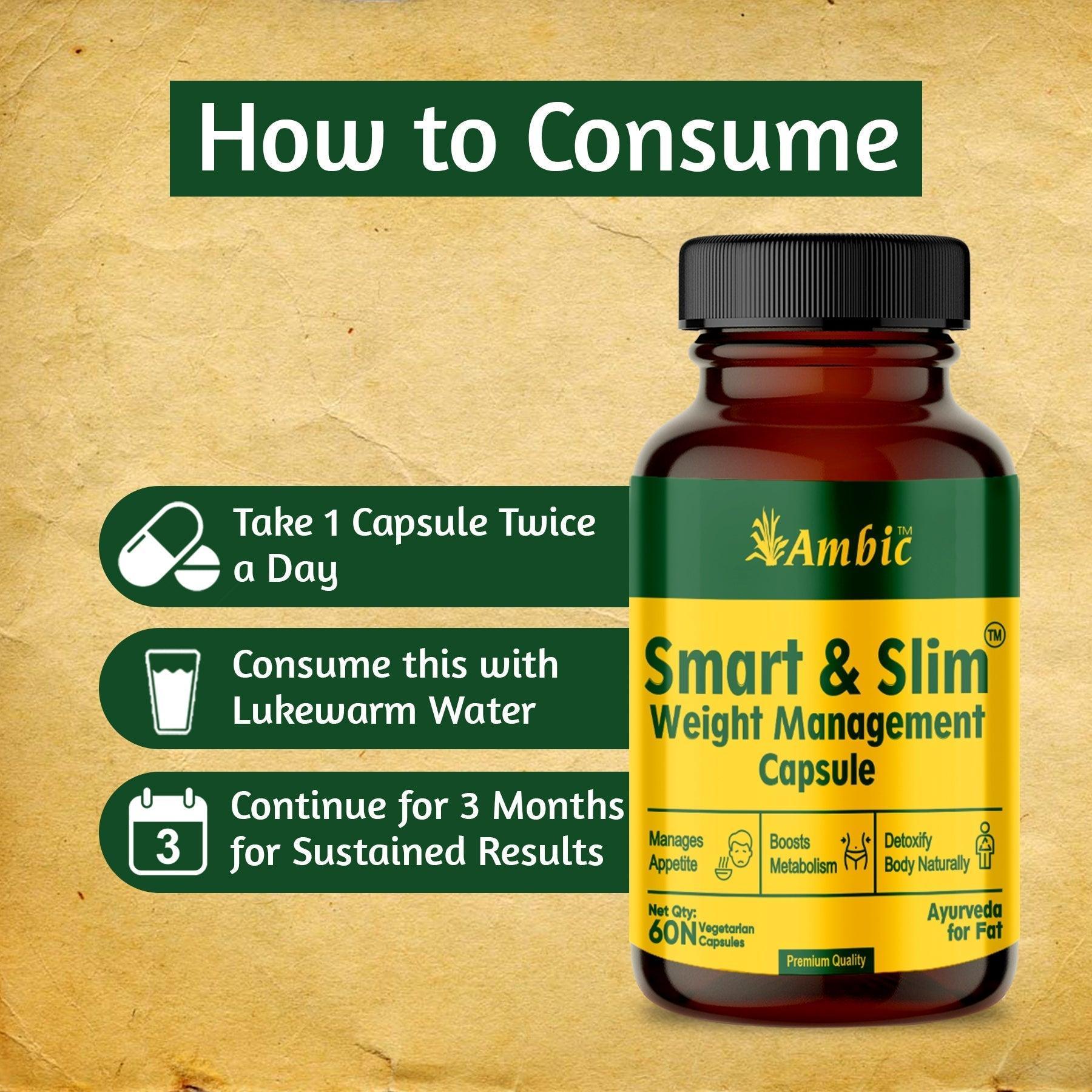 Ambic Smart & Slim Vegetarian Capsule (60 Each)