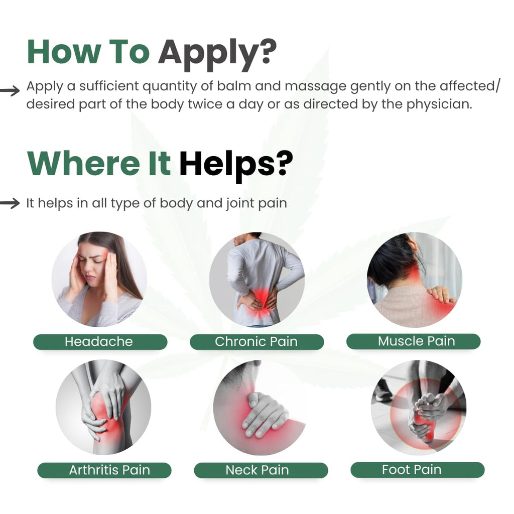 Cannarma Ultra Premium Pain Relief Balm | For Headache, Body Pain & Joints Pain 15gm