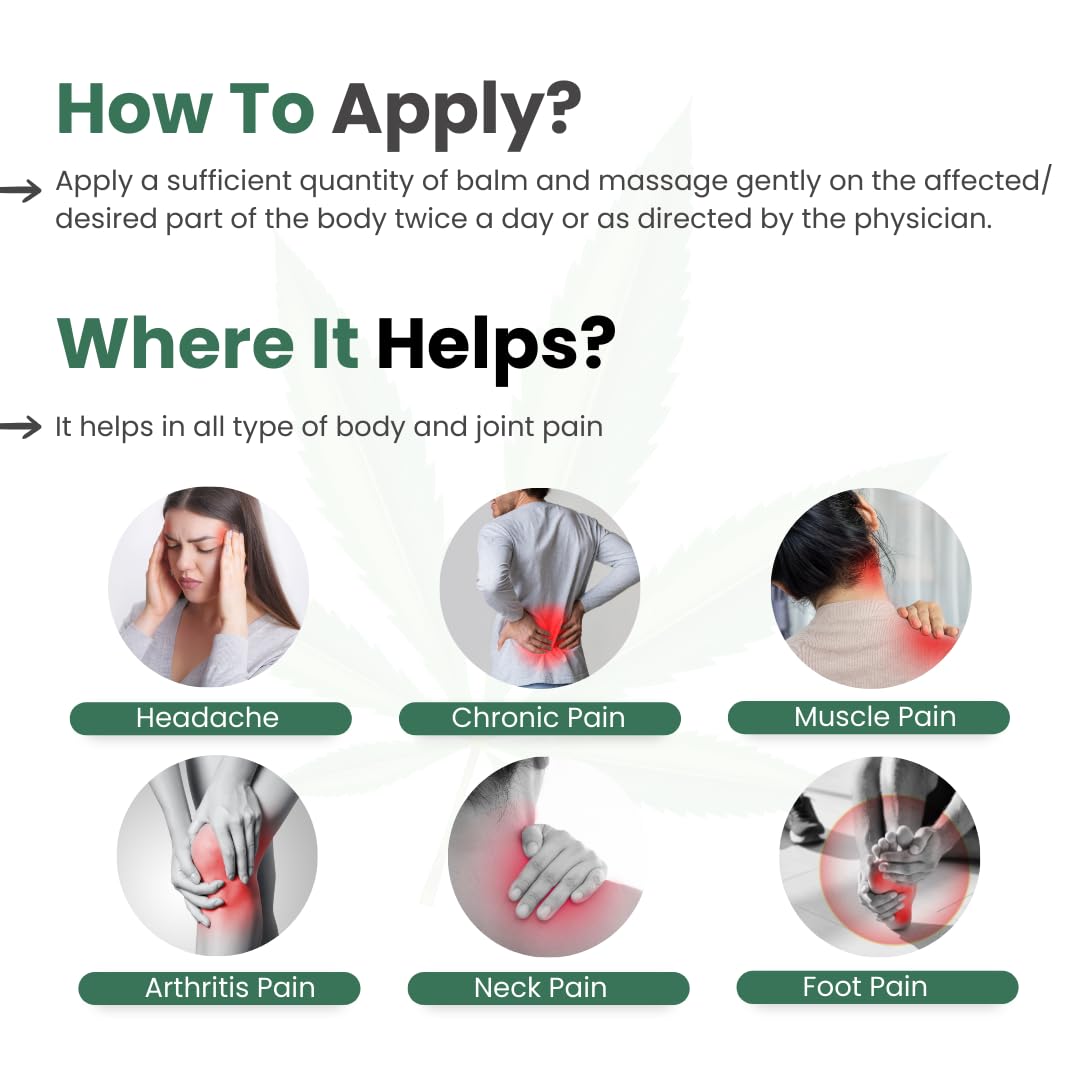 Cannarma Ultra Premium Pain Relief Balm | For Headache, Body Pain & Joints Pain 15gm