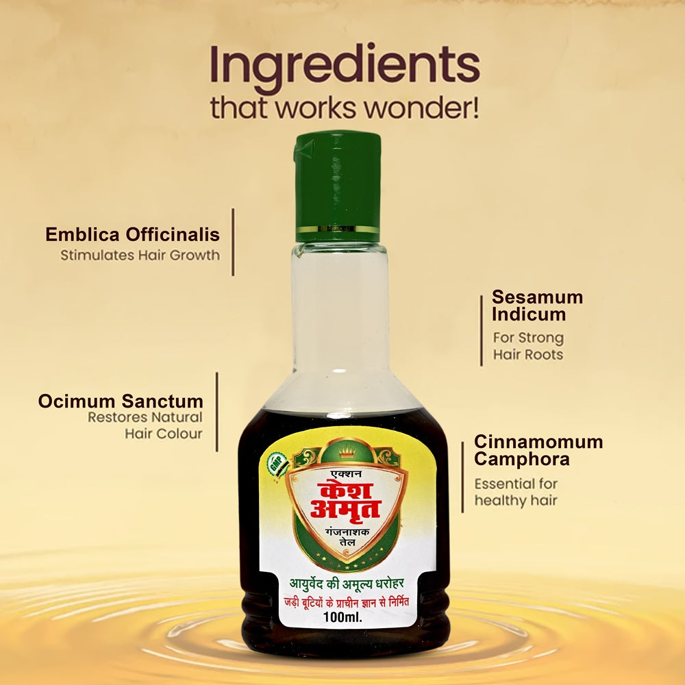 Action Pharma Kesh Amrit Ganjnashk Oil - 100ml