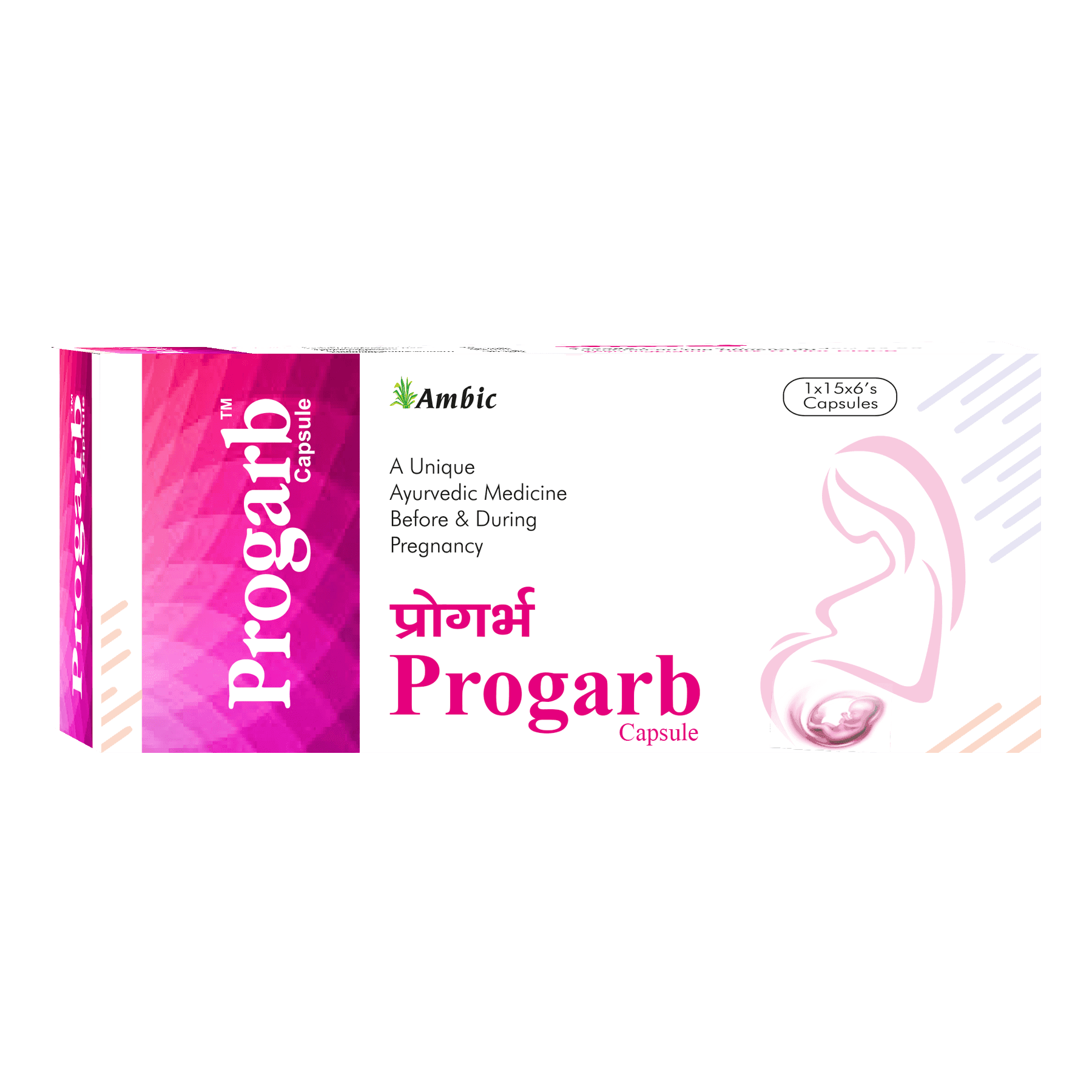 Ambic Progarb Capsule for PCOS, PCOD, Natural Pregnancy (90 Each)