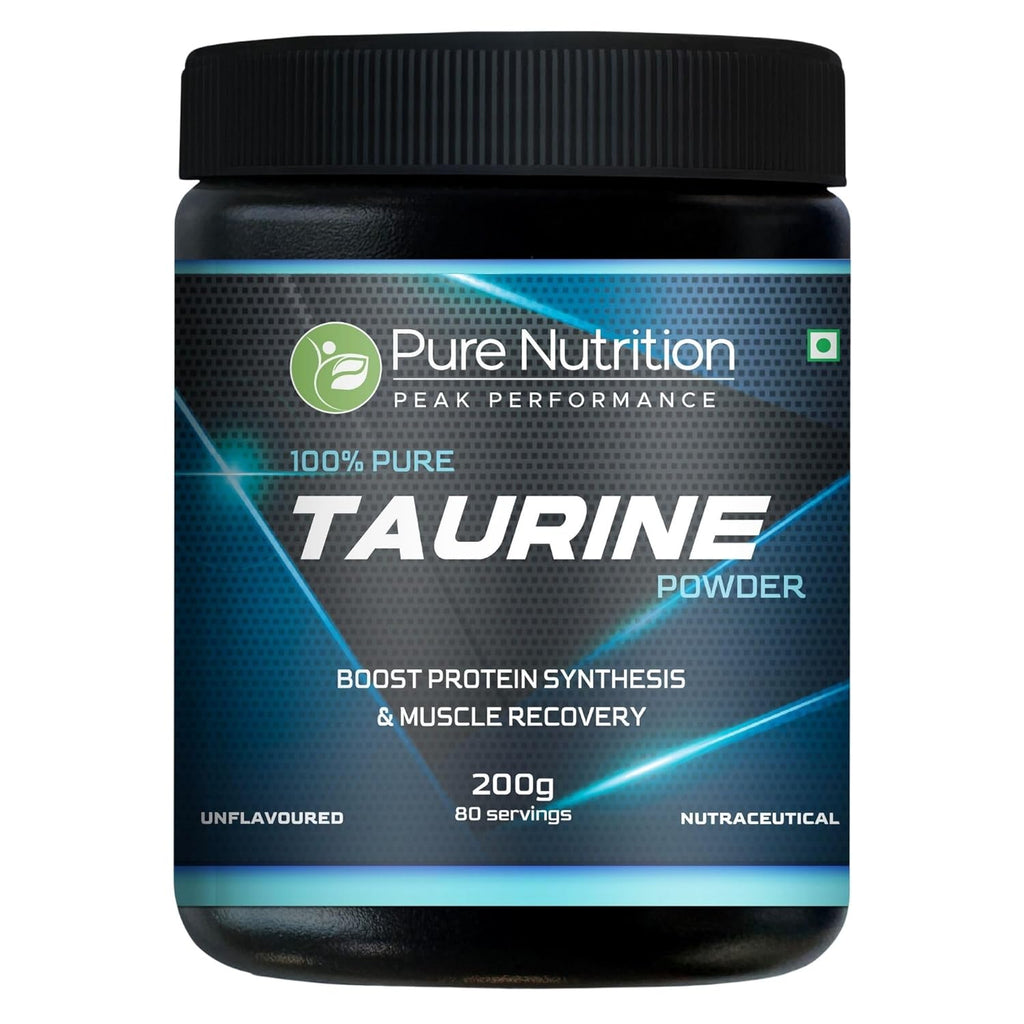 Pure Nutrition L-Taurine Powder 200g | Premium Amino Acid Supplement | Boosts Muscle Recovery & Performance | Supports Energy, Heart Health, & Overall Wellness | Ideal for Fitness, Stamina, & Active Lifestyle