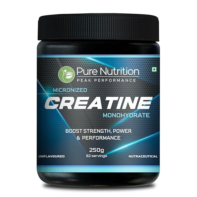 Pure Nutrition Micronised Creatine Monohydrate Powder, Pre/Post Workout Supplement, Instant Energy for Athletic Performance, Fast Recovery, Increased Muscle Mass, Unflavoured