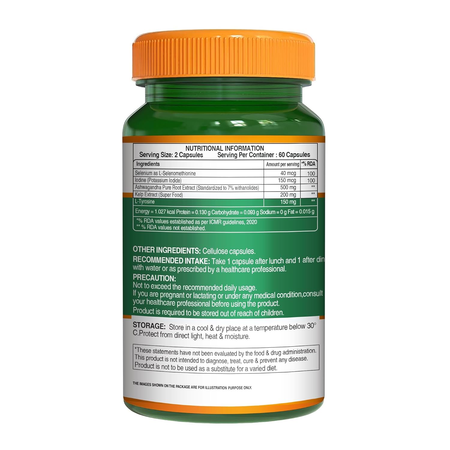 Pure Nutrition Thyro Pro Capsules | With Ashwagandha, Iodine & Selenium | Supports Thyroid Function, Balances Hormones| Promotes Overall Wellness - 120 Veg Capsules