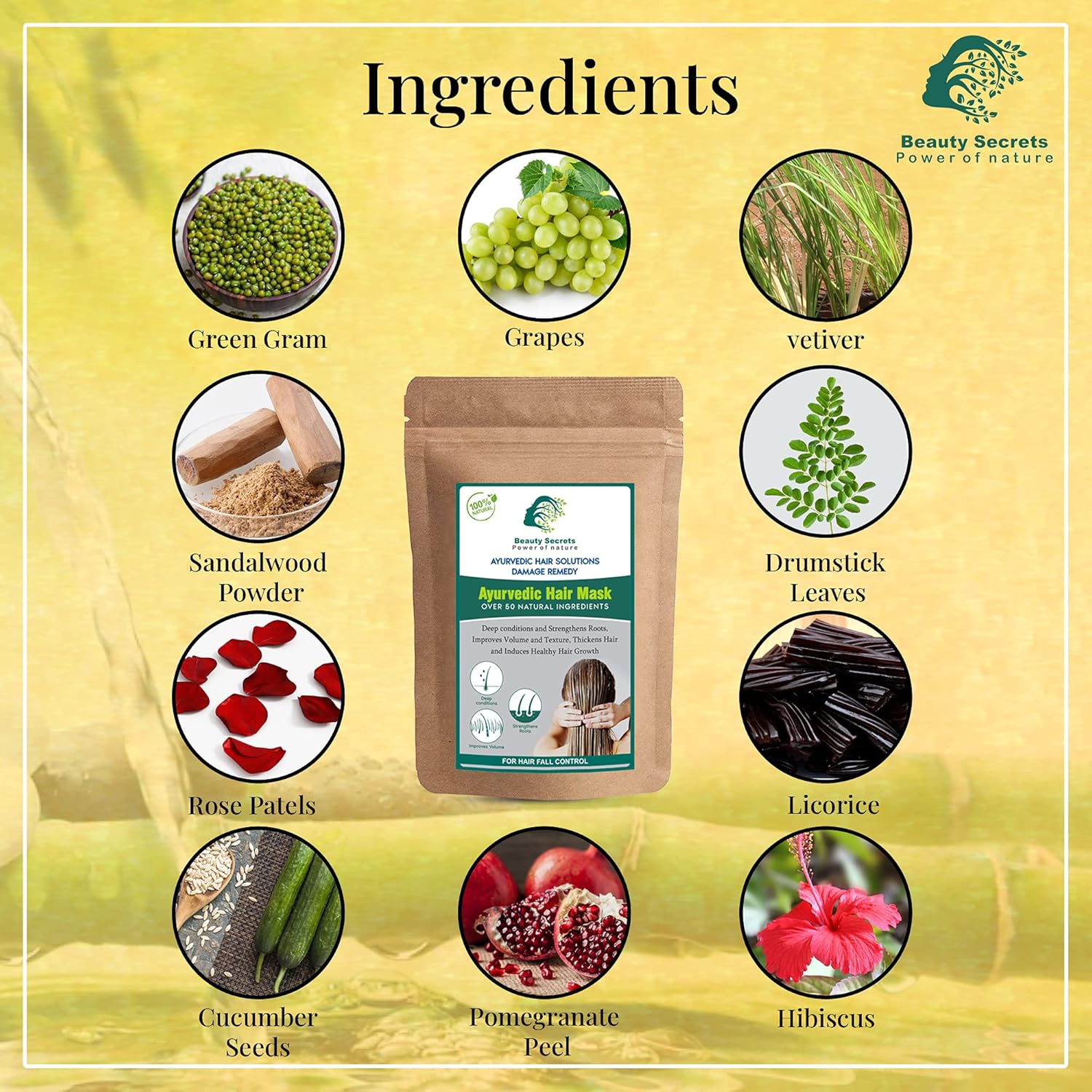 Beauty Secrets Ayurvedic Hair Mask - 100gm