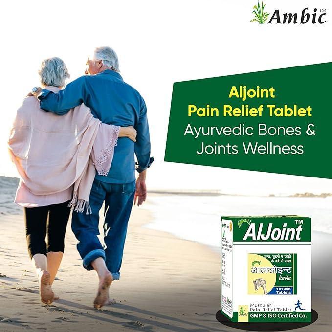Ambic Combo Pack of AlJoint Muscular Pain Relief Oil 150ml & AlJoint Muscular Pain Relief 60 Tablet