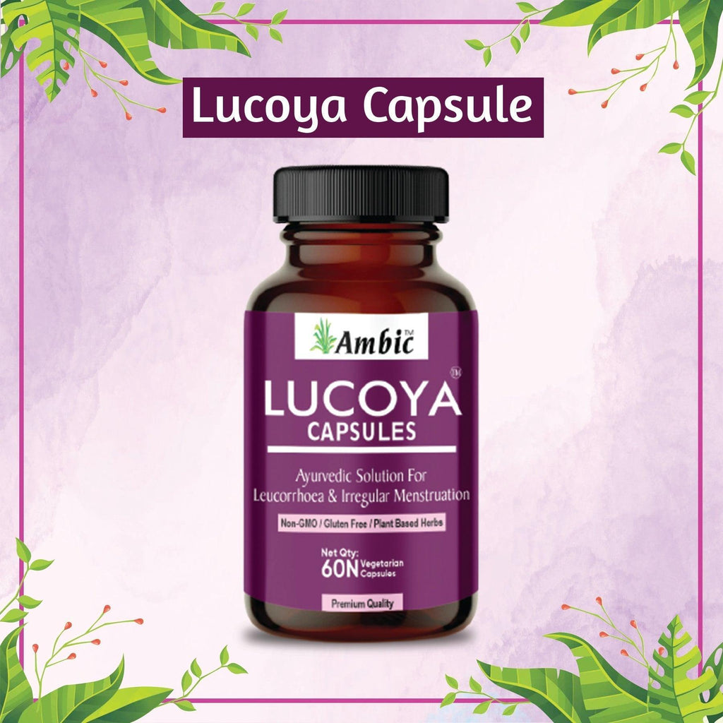 Ambic Lucoya Vegetarian Capsule for Leucorrhoea & Women’s Health (60 Each)