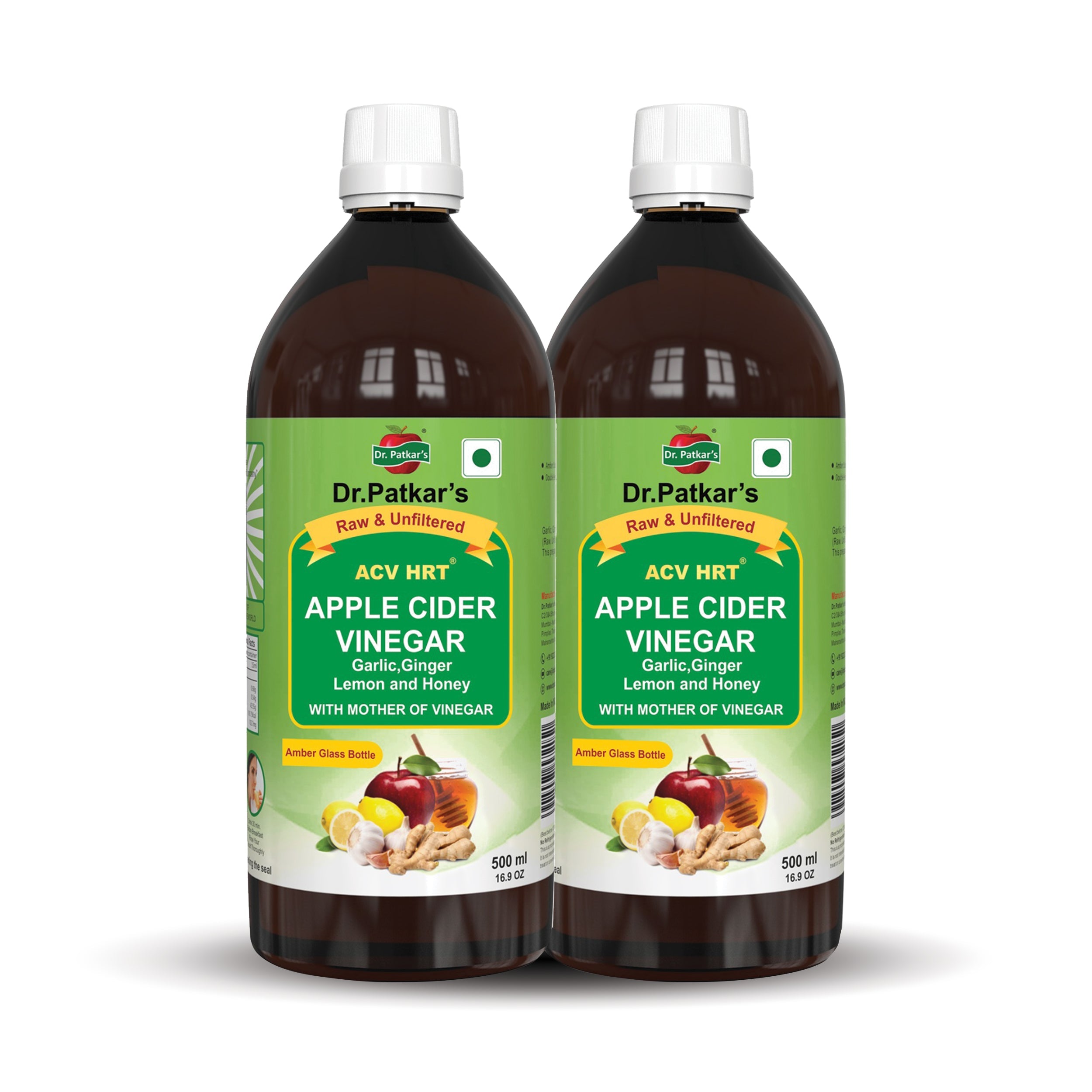 Dr. Patkar's Apple Cider Vinegar with Garlic, Ginger, Lemon and Honey | Raw & Unfiltered for Weight loss