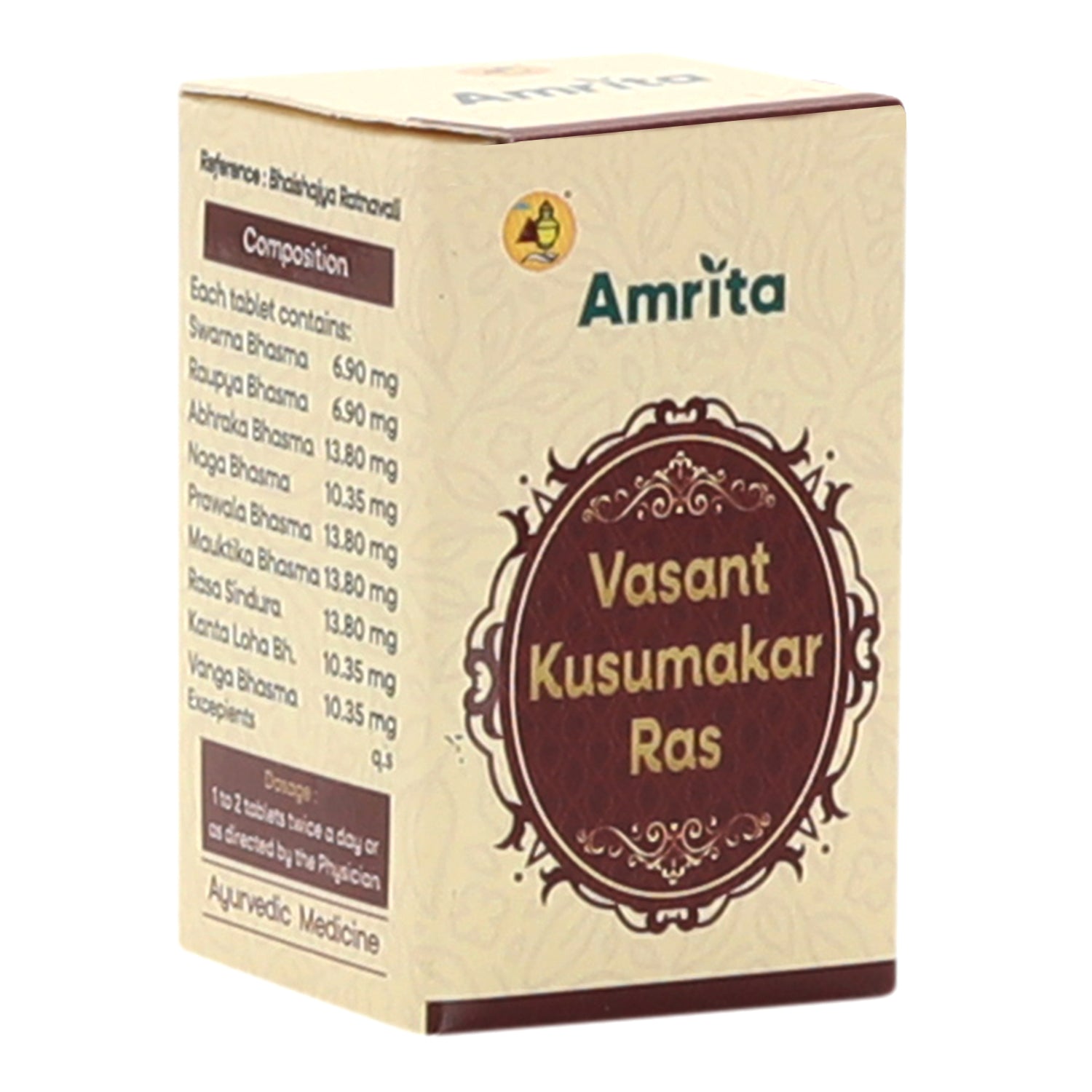 Amrita Vasant Kusumakar Ras God Tablet