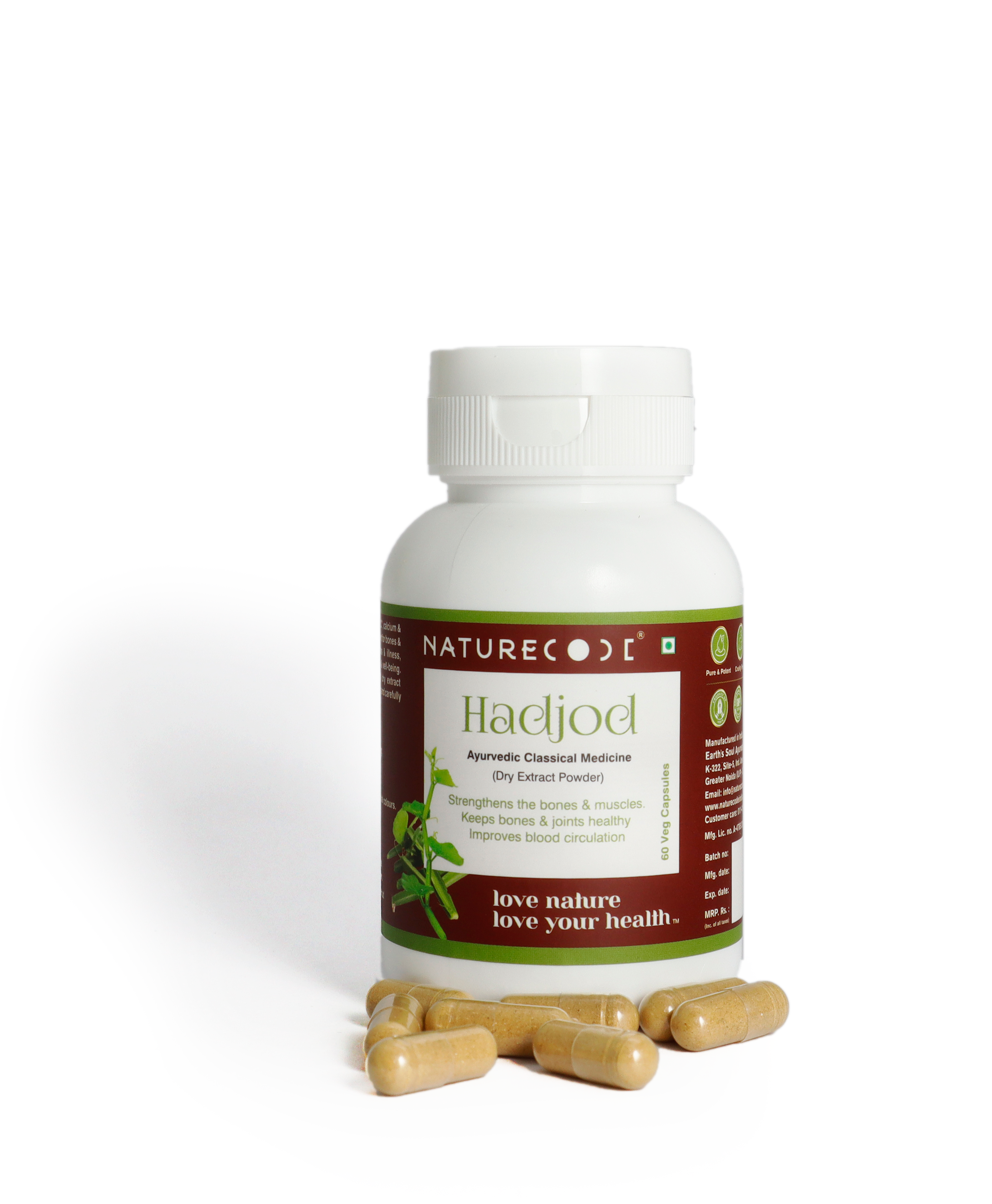 Nature Code Hadjod Veg Capsule - 60 Capsules