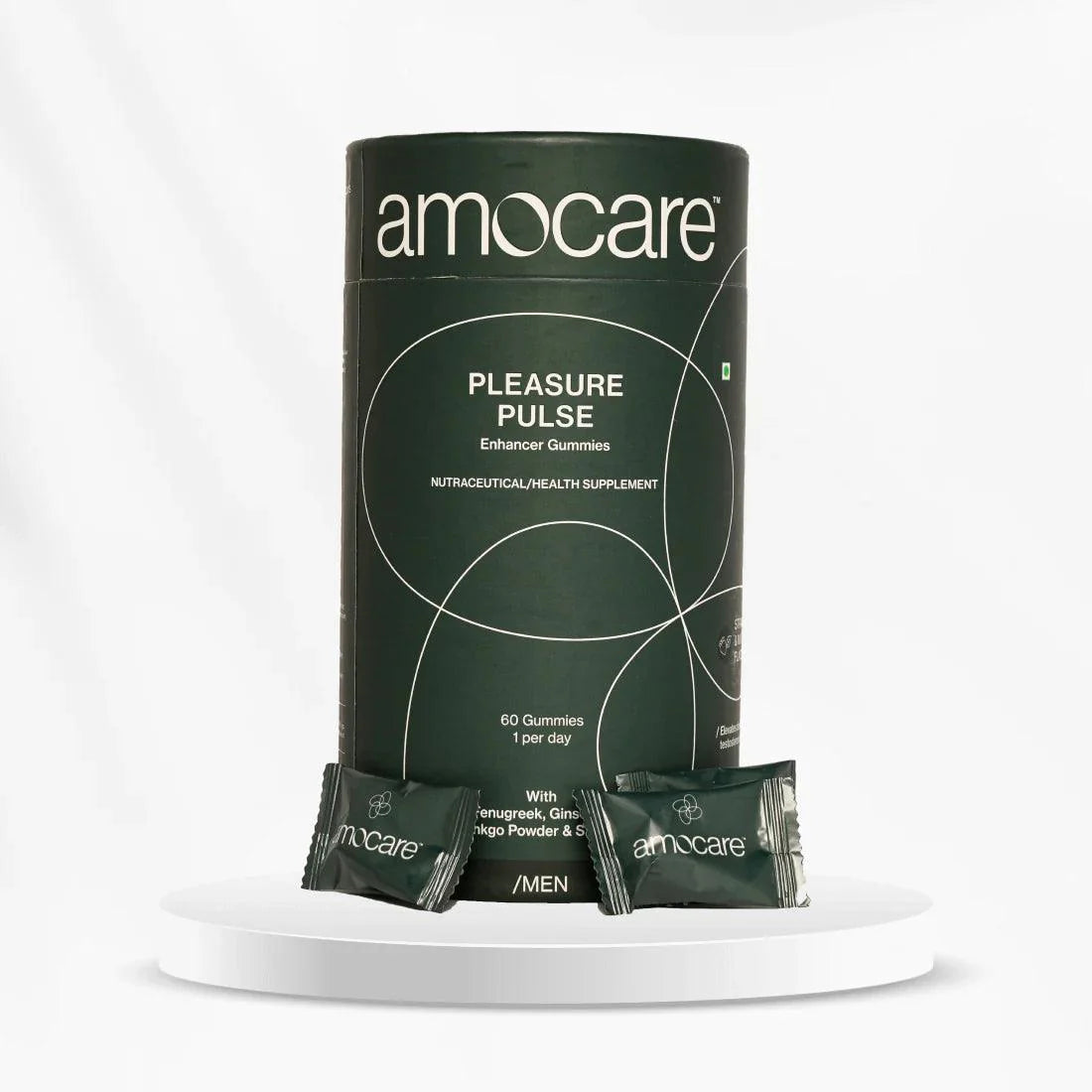 Amocare Pleasure Pulse Enhancer Gummies for Men - 60 Gummies