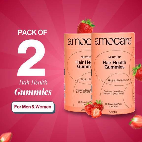 Amocare Natural Hair Health Gummies - 60 Gummies