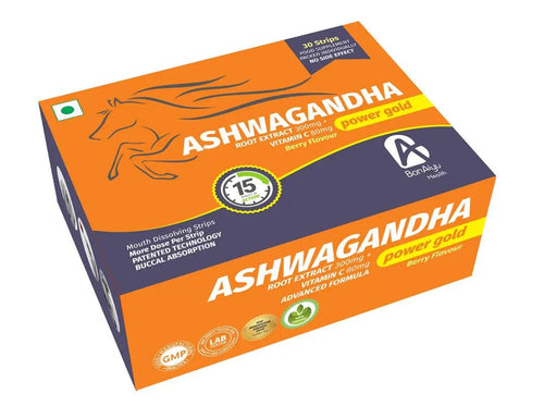 BonAiyu Ashwagandha + Vitamin C Mouth Dissolving Strips - 30 Strips