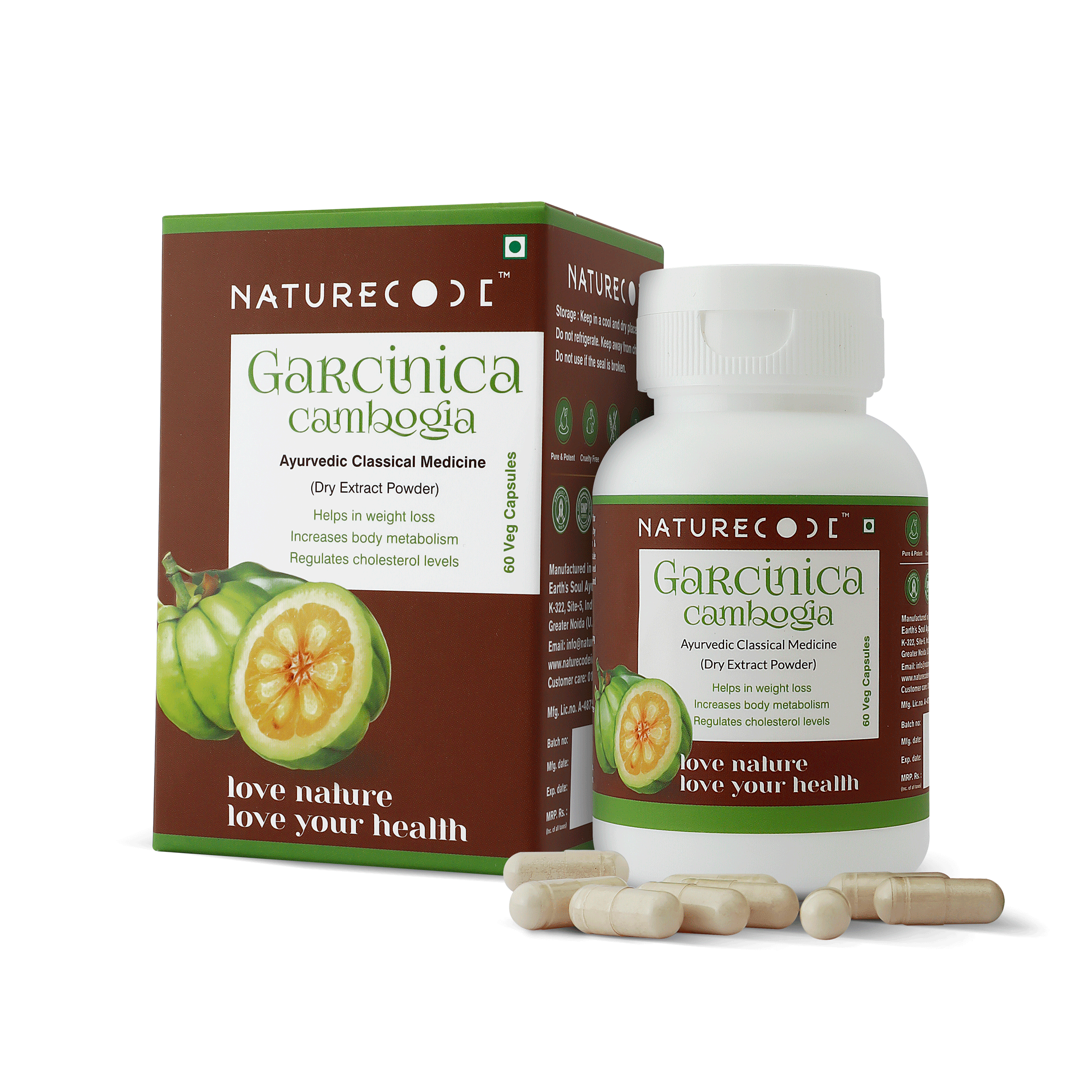 Nature Code Garcinica Cambogia Veg Capsule - 60 Capsules
