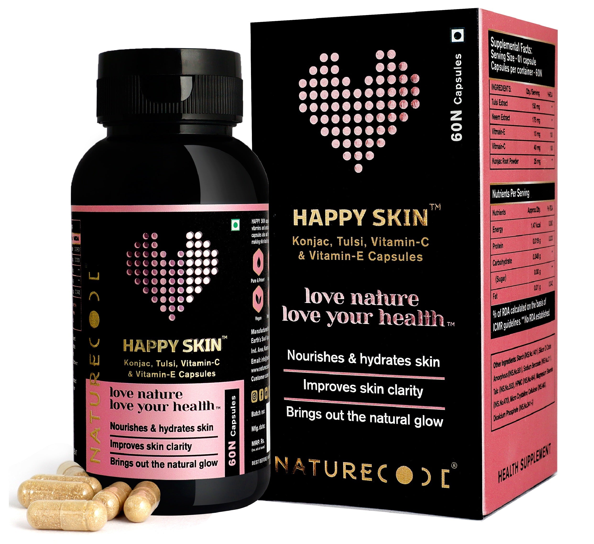 Nature Code Happy Skin Capsule - 60 Capsules