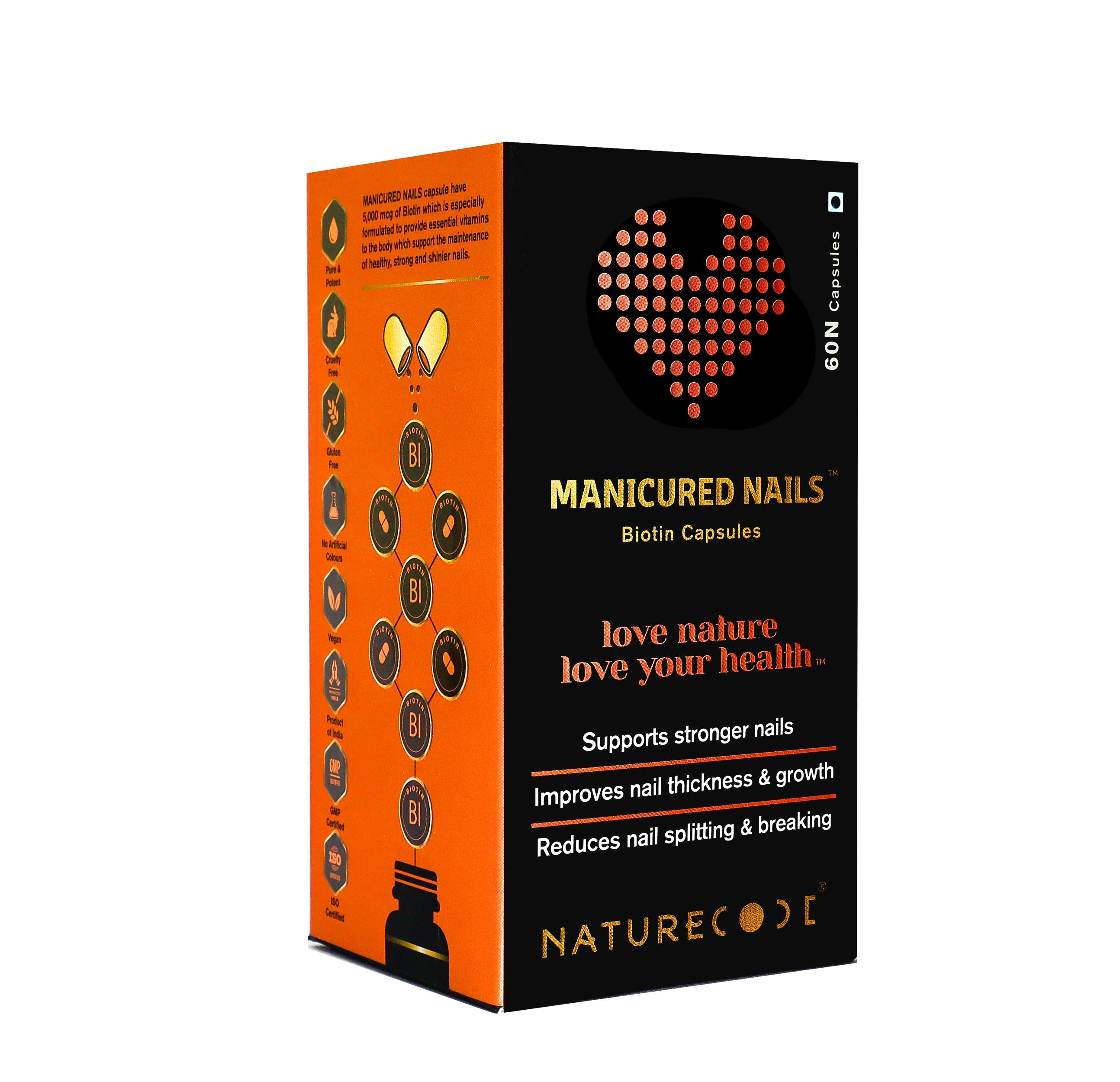 Nature Code Manicured Nails Capsule - 60 Capsules