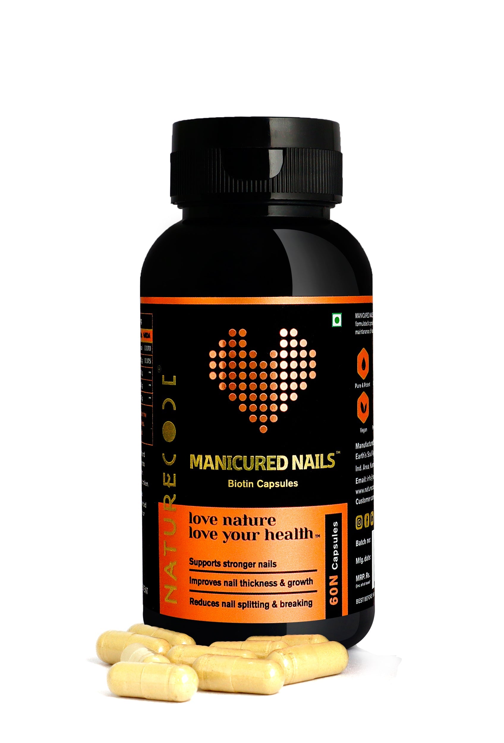 Nature Code Manicured Nails Capsule - 60 Capsules