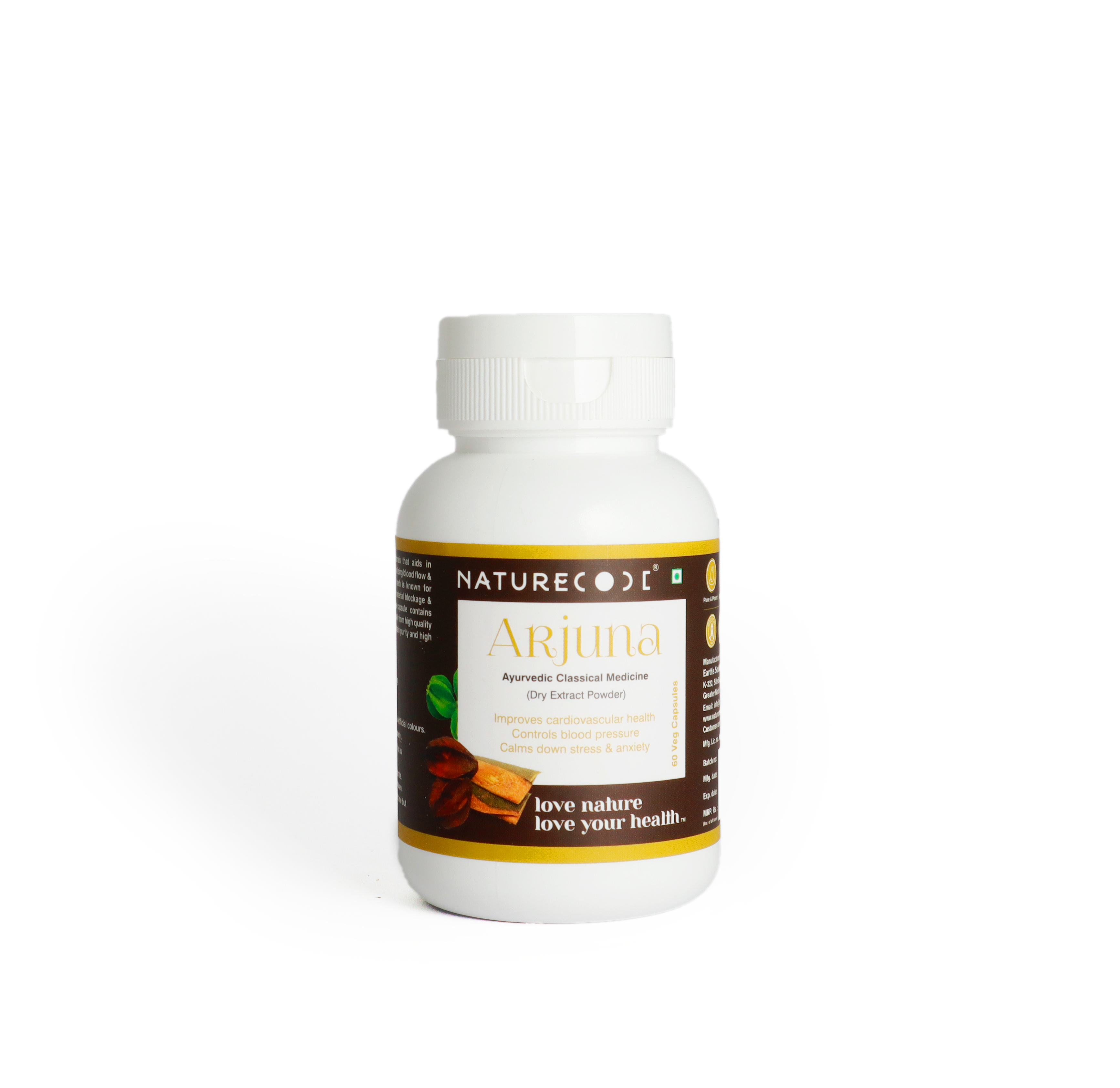 Nature Code Arjuna Veg Capsule - 60 Capsules