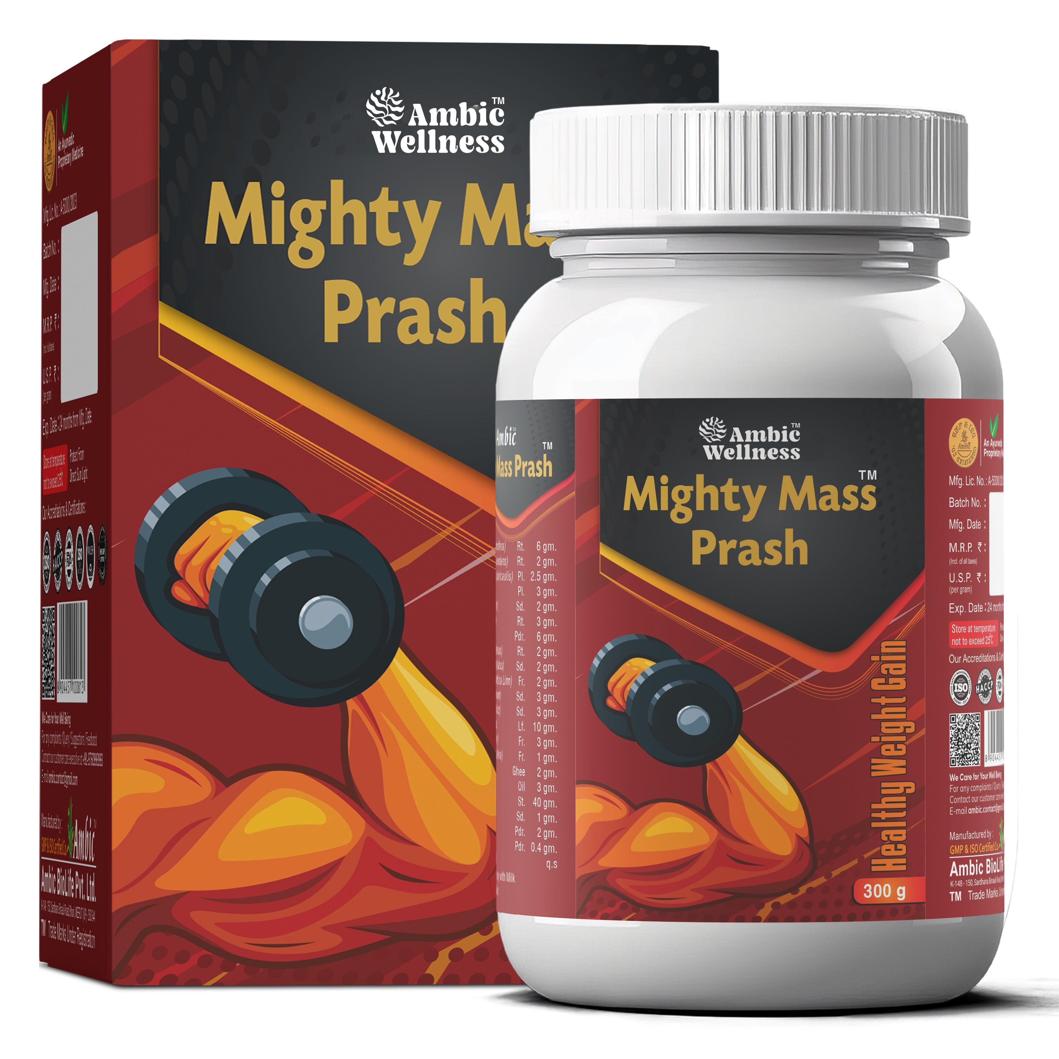 Ambic Wellness Mighty Mass Prash for Healthy Weight Gain - 400gm