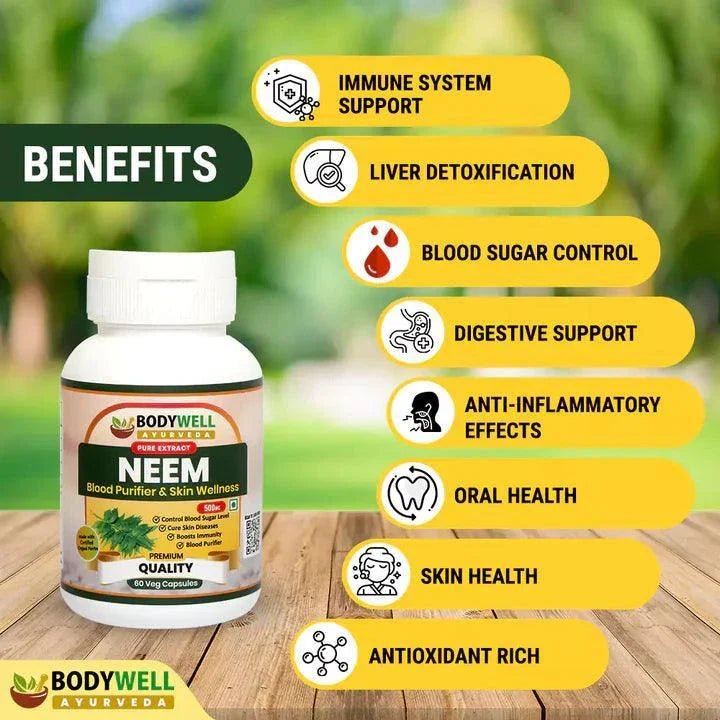 BodyWell Neem Veg Capsule - 60 Capsules