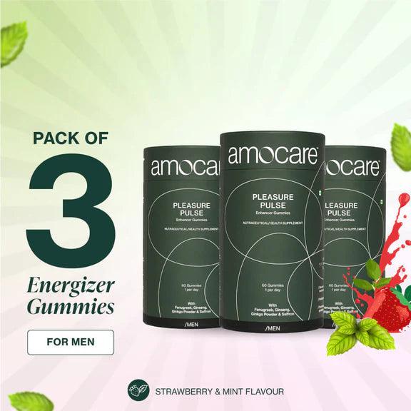 Amocare Pleasure Pulse Enhancer Gummies for Men - 60 Gummies