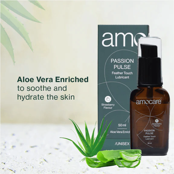 Amocare Passion Pulse Feather Touch Lubricant Strawberry - 50ml